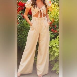 Gianni Bini Crop+Trouser Set